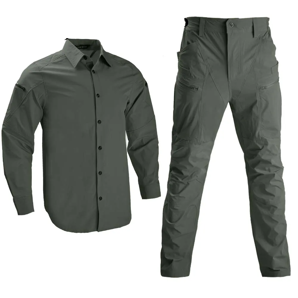 Camisa tactica safari para hombre con tejido ripstop y bolsillos - imagen 4