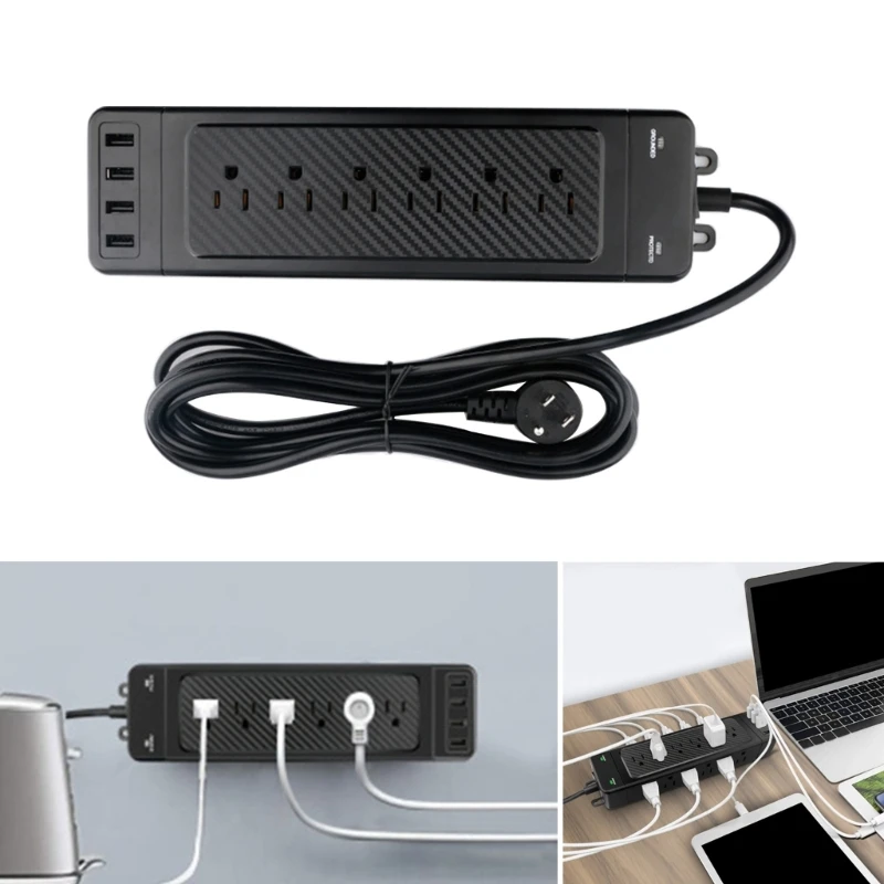 Regleta eléctrica con protección contra sobretensiones y cable largo - imagen 3