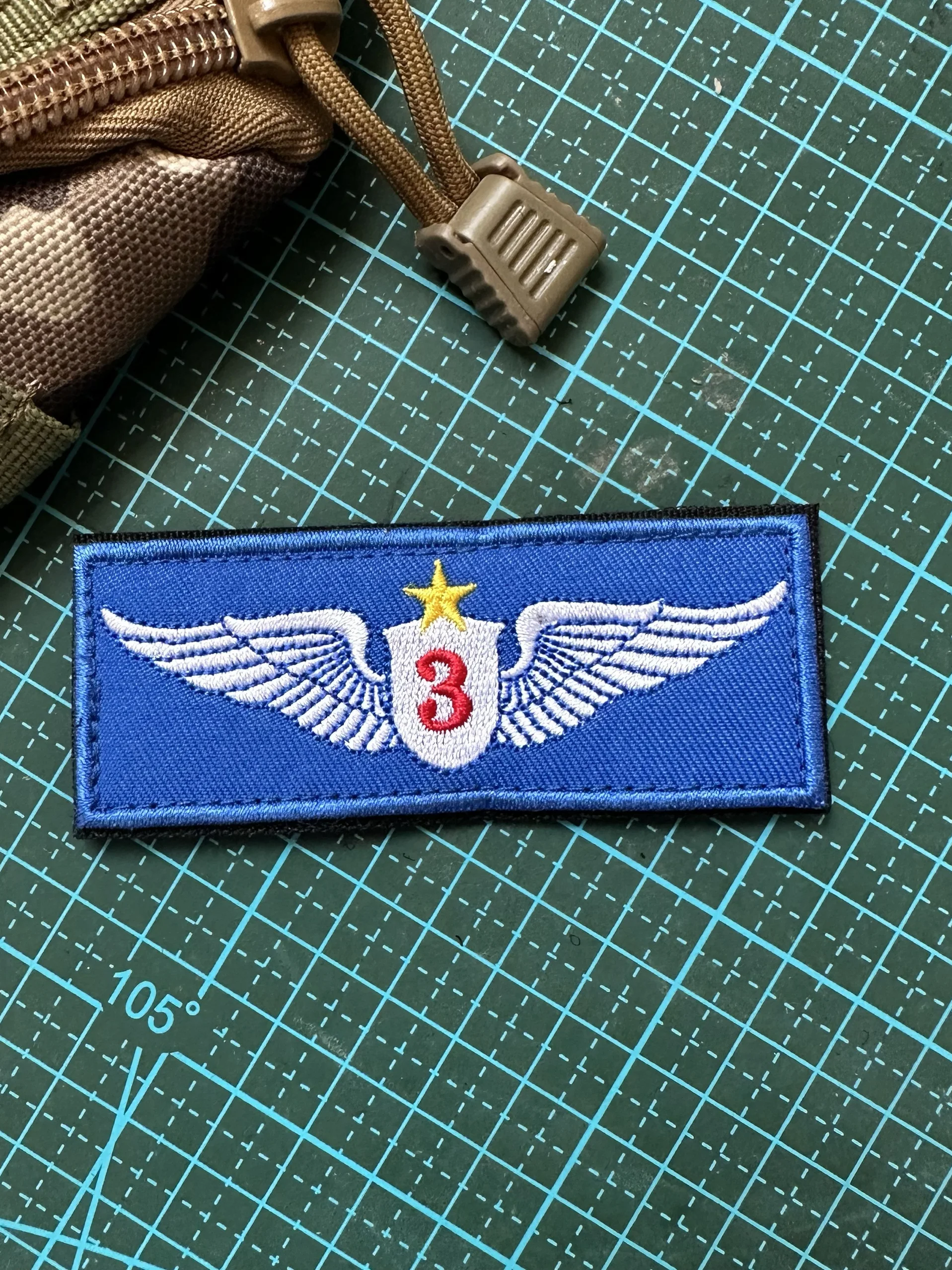 Parches bordados piloto - trasera Velcro