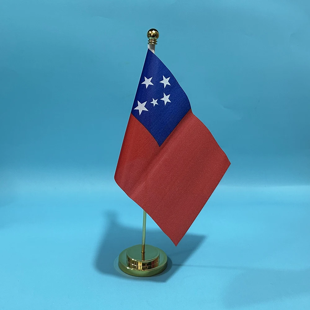 Bandera de Samoa en un entorno de oficina