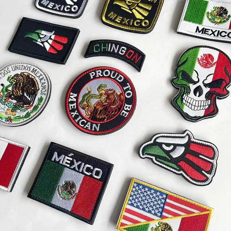 Parche táctico IR PVC bandera México Águila bordado reflectante - imagen 3
