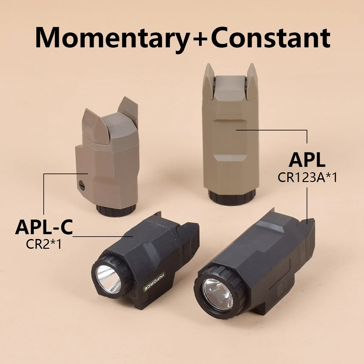 INFORCE WML APL – Linterna táctica LED montaje para pistola y rifle - imagen 5