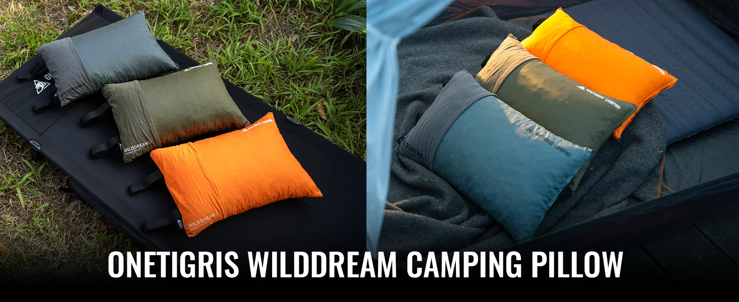 Almohada OneTigris Wilddream compacta para camping