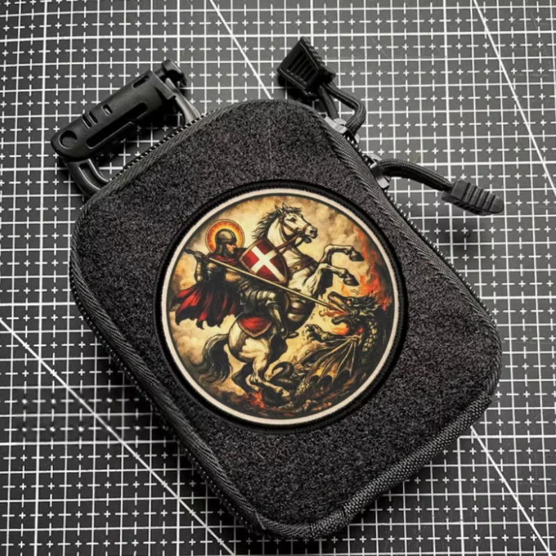 Parche táctico San Jorge con velcro gancho y bucle para mochila