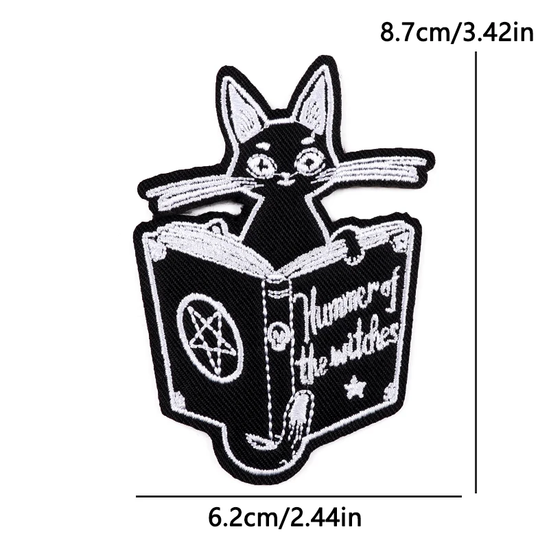 Parches termoadhesivos gato negro lindos – apliques bordados para ropa - imagen 4