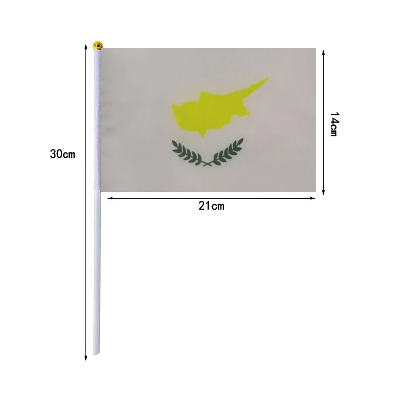 Bandera de Chipre para agitar con la mano – resistente