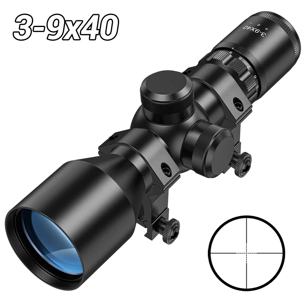 Mira telescópica 3-9x40 montada en rifle