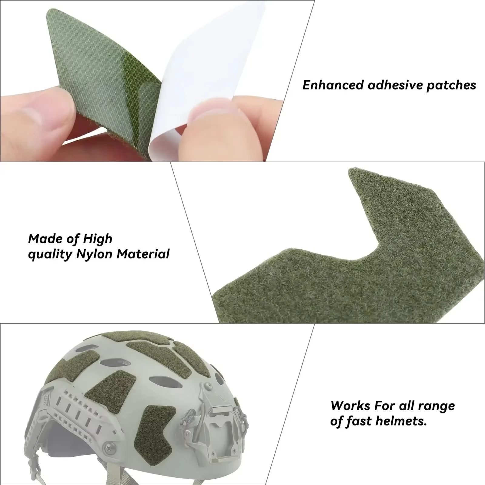 Gestores cables Velcro acolchados para casco táctico rápido MOLLE - imagen 4