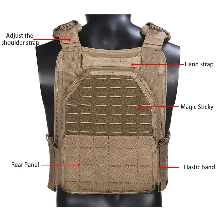 Compatibilidad con sistema Molle en chaleco de caza