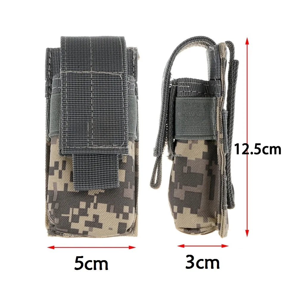 Portacargador MOLLE doble para pistola con funda linterna y cuchillo - imagen 5