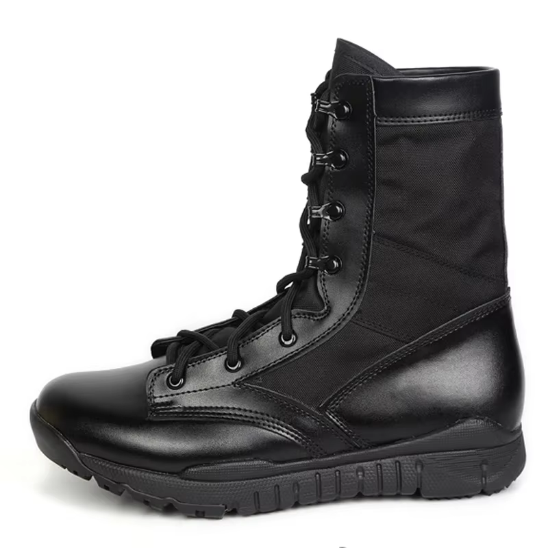 Botas tácticas cuero hombre – Combate y desierto para invierno - imagen 4