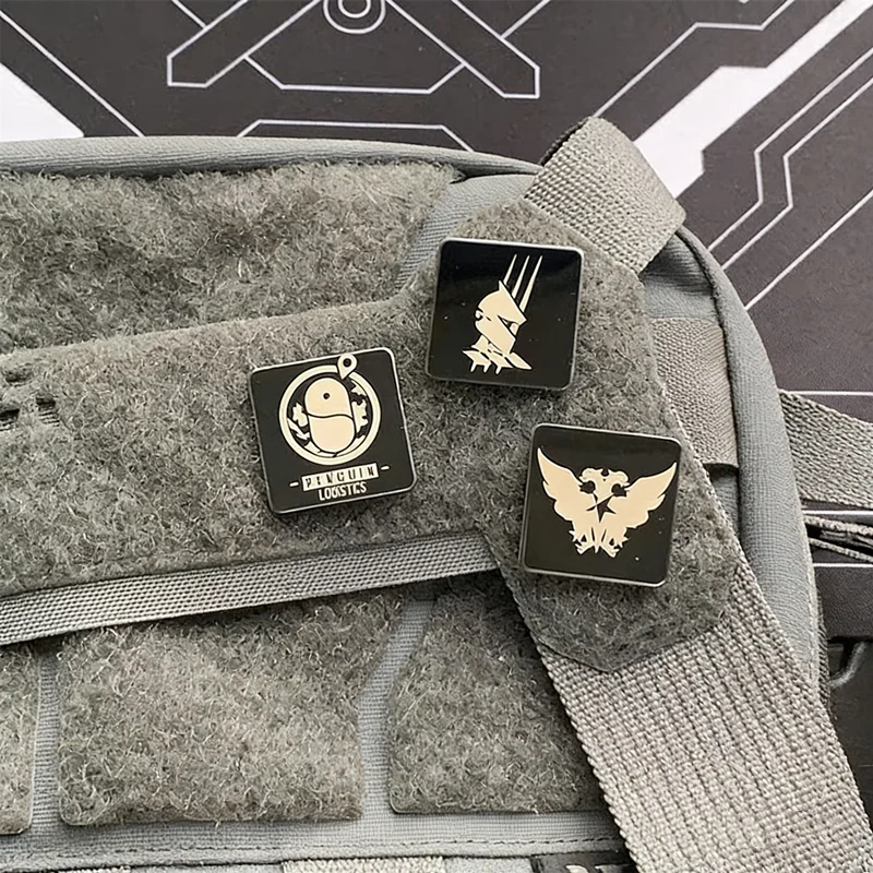 Parche táctico Arknights metal Rhode Island con gancho para mochila