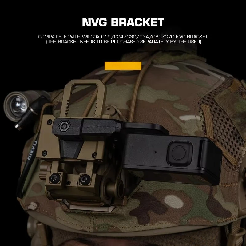 Soporte de casco NVG para GoPro/DJI, adaptador cámara deportiva táctica - imagen 4