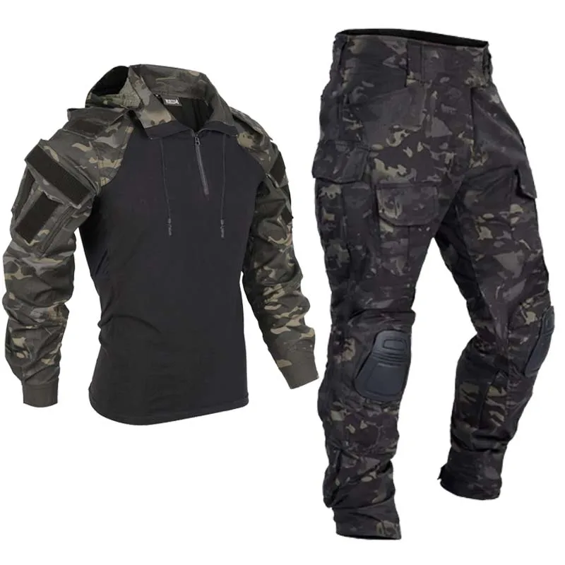 Uniforme táctico camuflaje para exterior: chaqueta y cargo con capucha - imagen 4