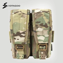 VOTAGOO Bolsa doble portacargador AK MOLLE para airsoft y caza