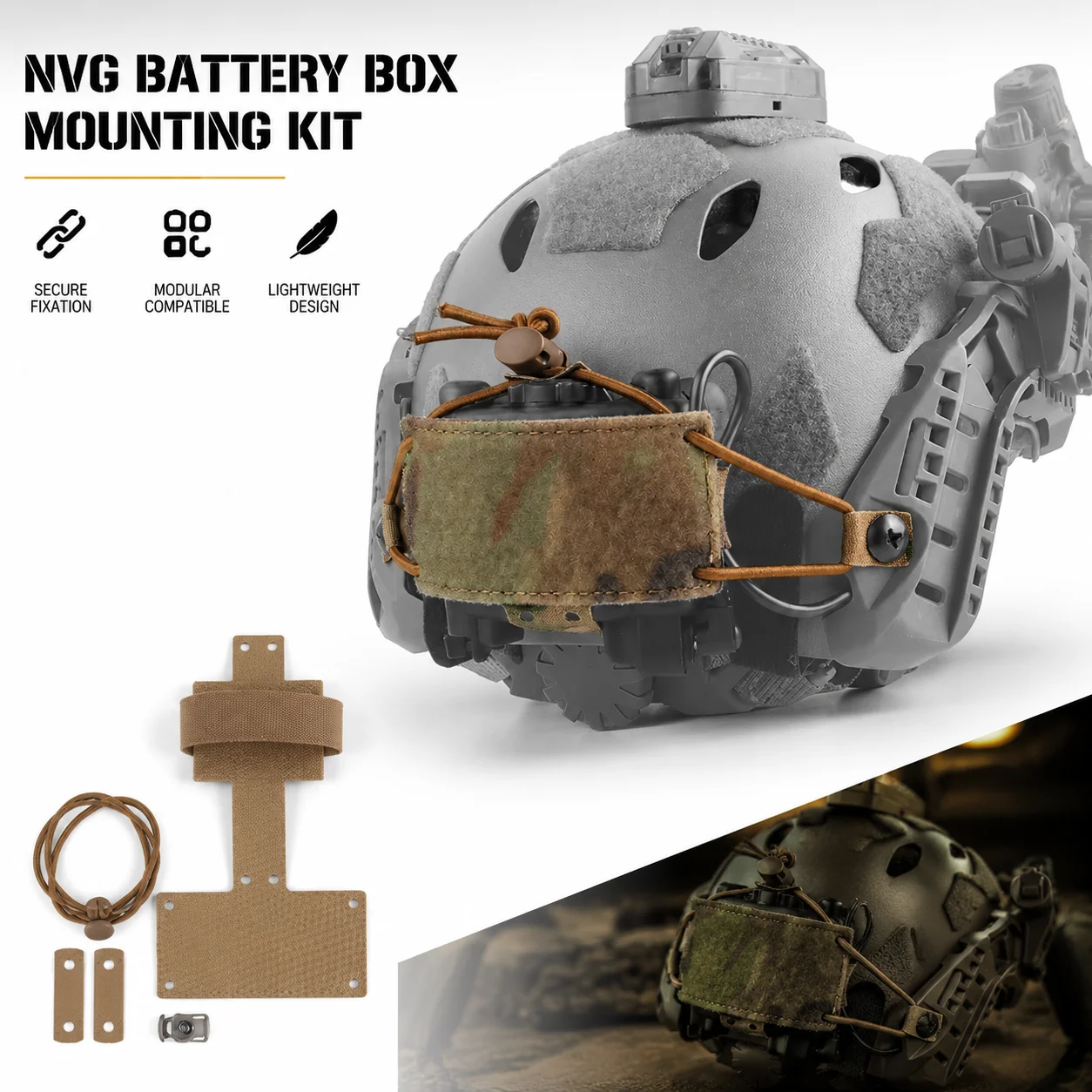 Soporte de batería NVG para casco táctico - imagen 5