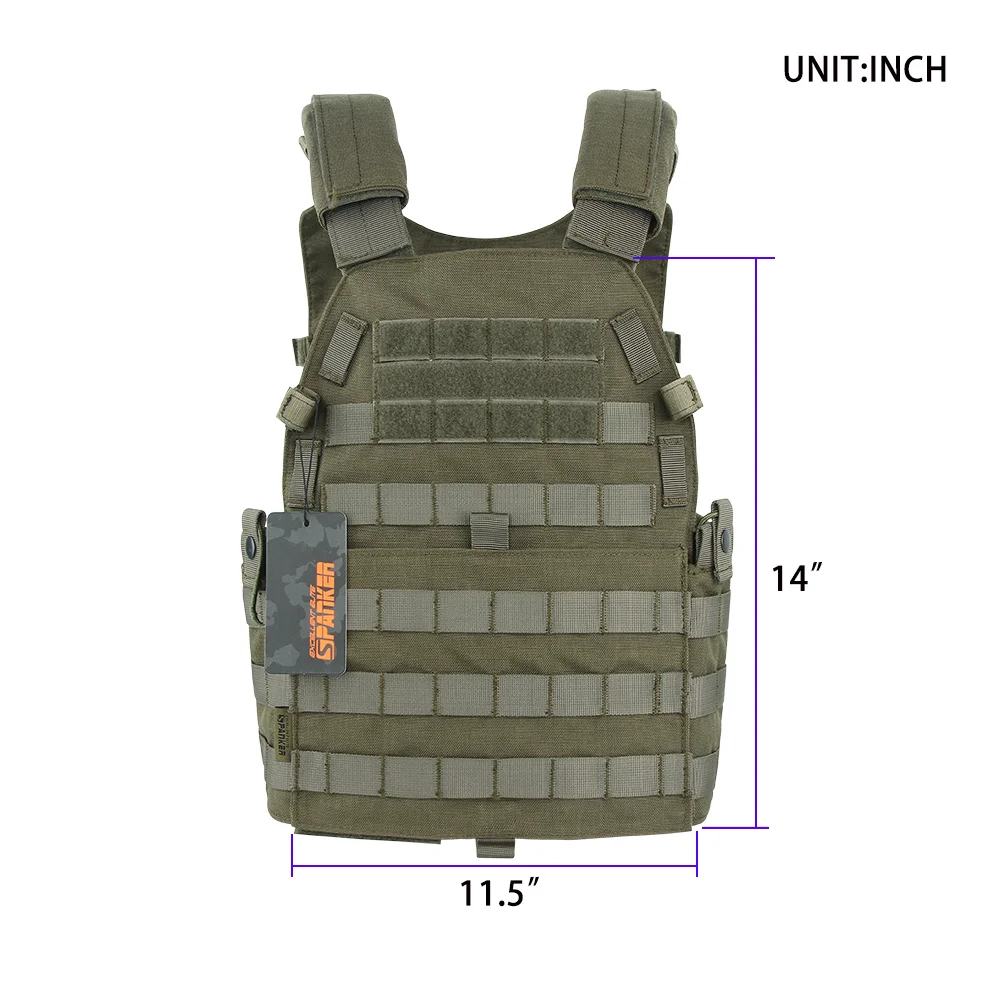 Chaleco táctico portaplacas con bolsa cargadores para airsoft - imagen 3