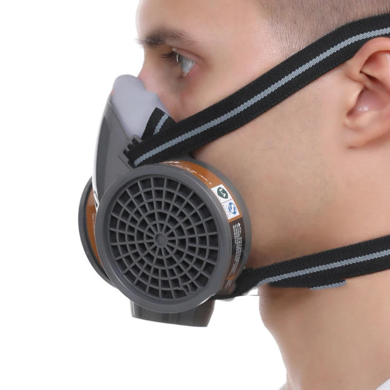 Máscara de gas completa con filtro respirador antipolvo y vapores químicos - imagen 4