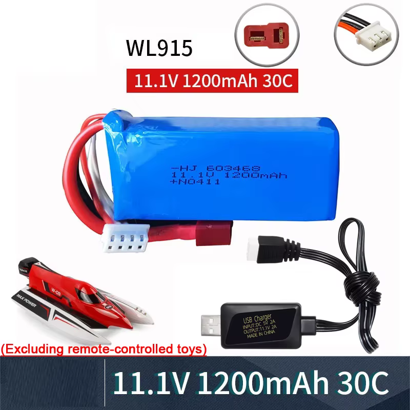 Batería LiPo 11.1V y conector T