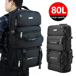 Mochila trekking 60L ripstop nailon para senderismo y acampada
