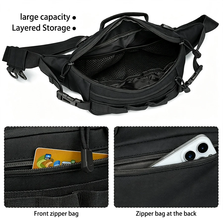 Riñonera convertible multibolsillos de gran capacidad para diario - imagen 5
