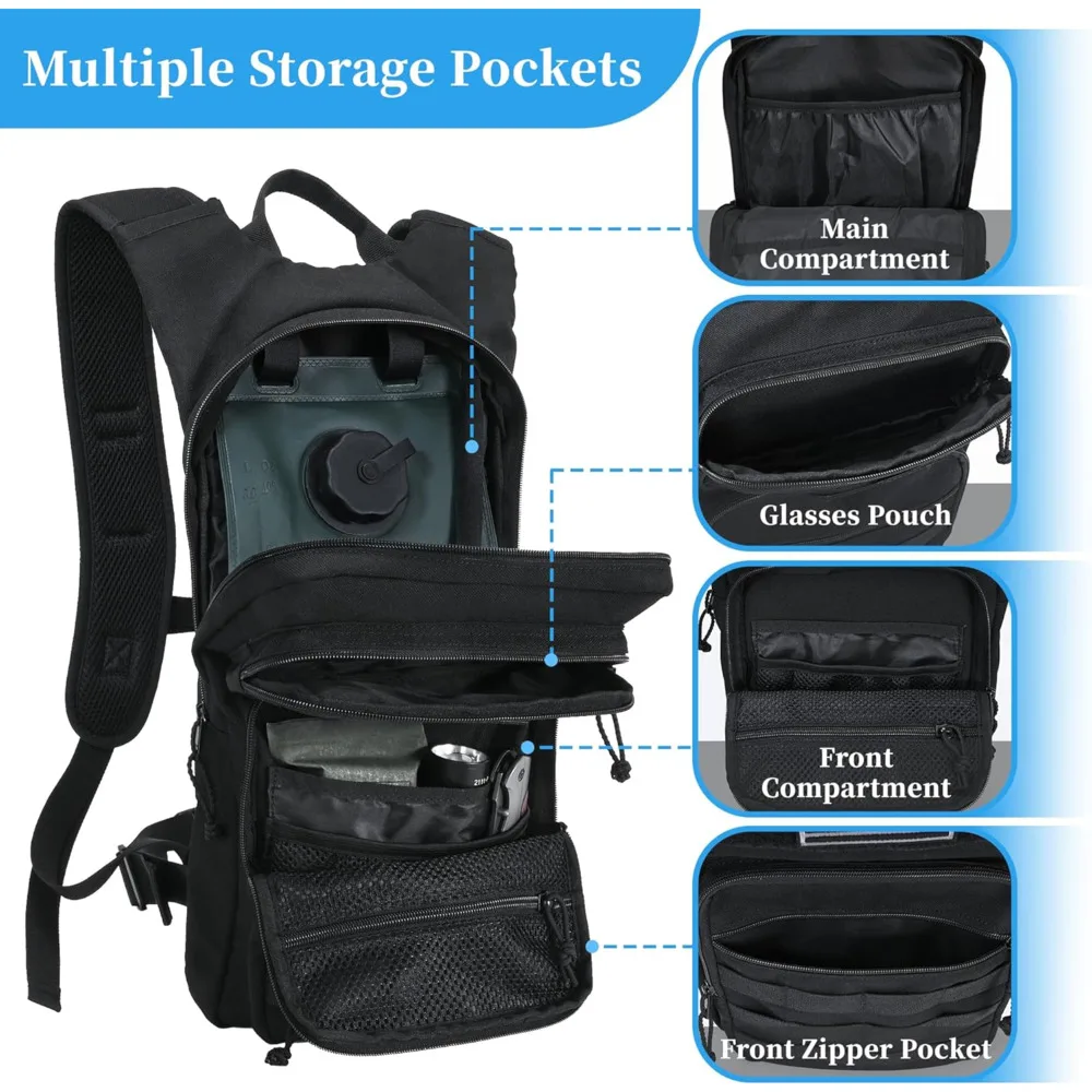Mochila táctica MOLLE para hidratación con bolsa de agua - imagen 2