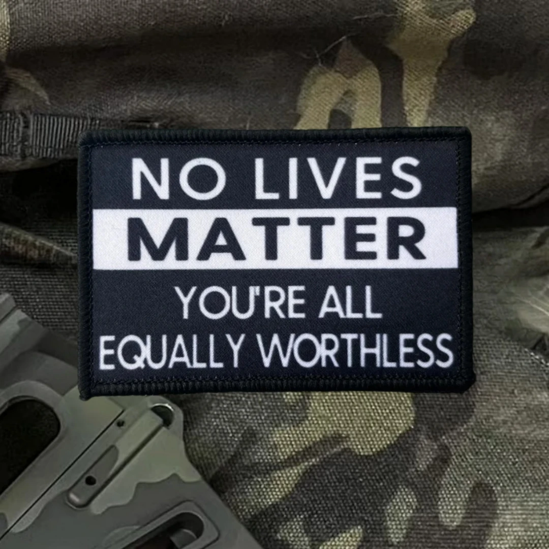 Parche táctico moral No Lives Matter con velcro - imagen 4