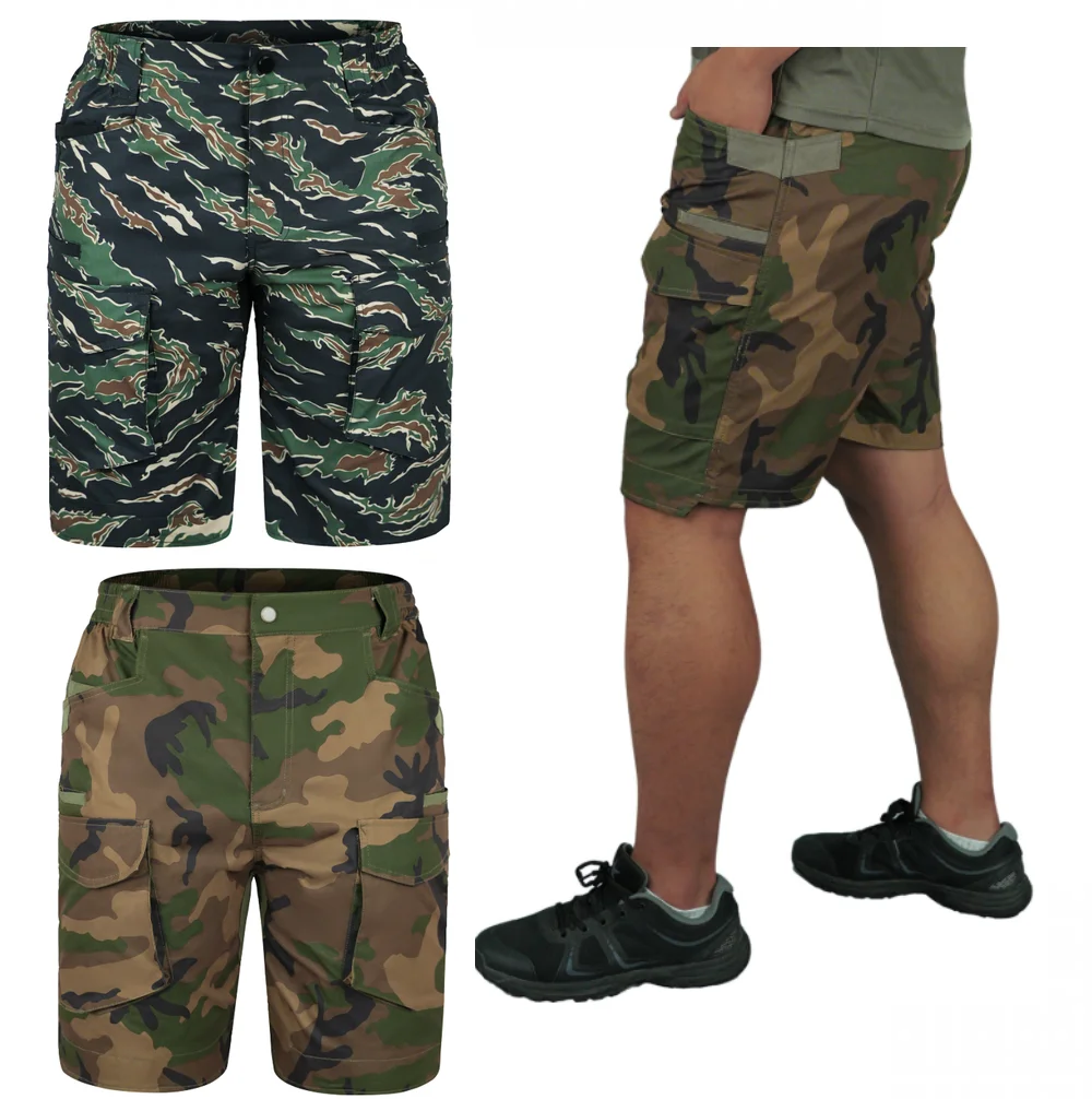 Pantalones cortos tácticos camuflaje secado rápido multibolsillos - imagen 5