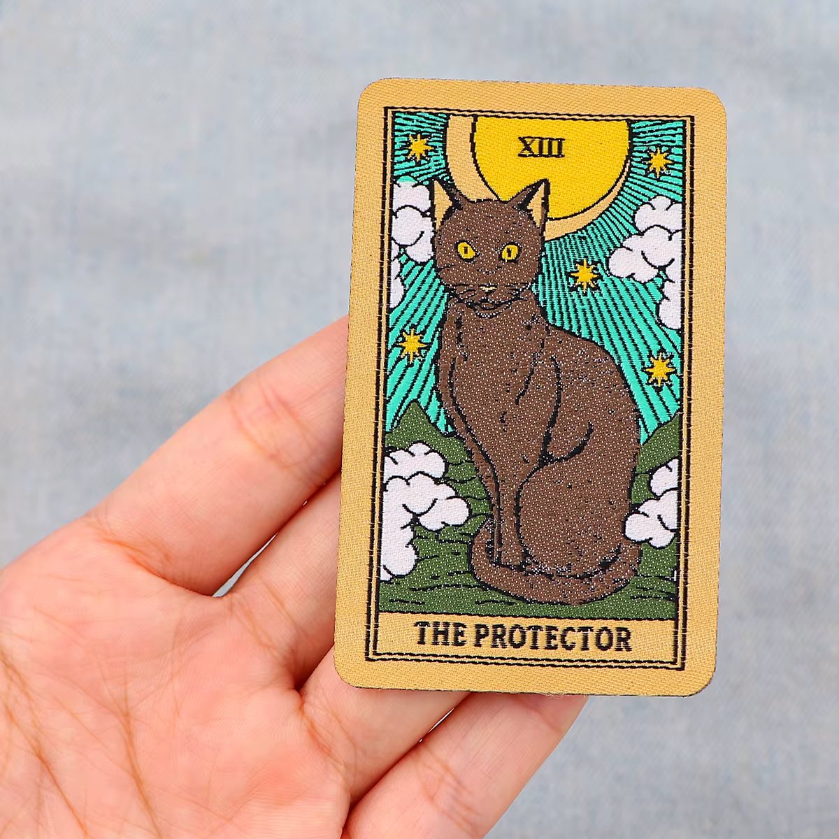 Parche MOLLE bordado gato negro y luna – Tarot esotérico - imagen 5