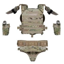 Chaleco táctico paintball protecciones extraíbles codera peto