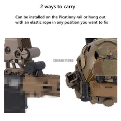 Estuche táctico CR123A con cordón elástico para linterna NVG