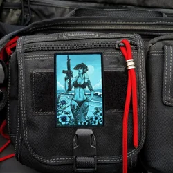 Parches tácticos DEVGRU Velcro Sirena Noir para ropa y mochila