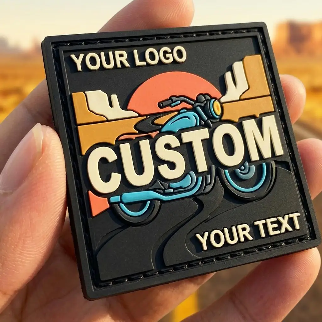 Etiqueta de PVC 3D termoadhesiva con gancho y bucle personalizada - imagen 5