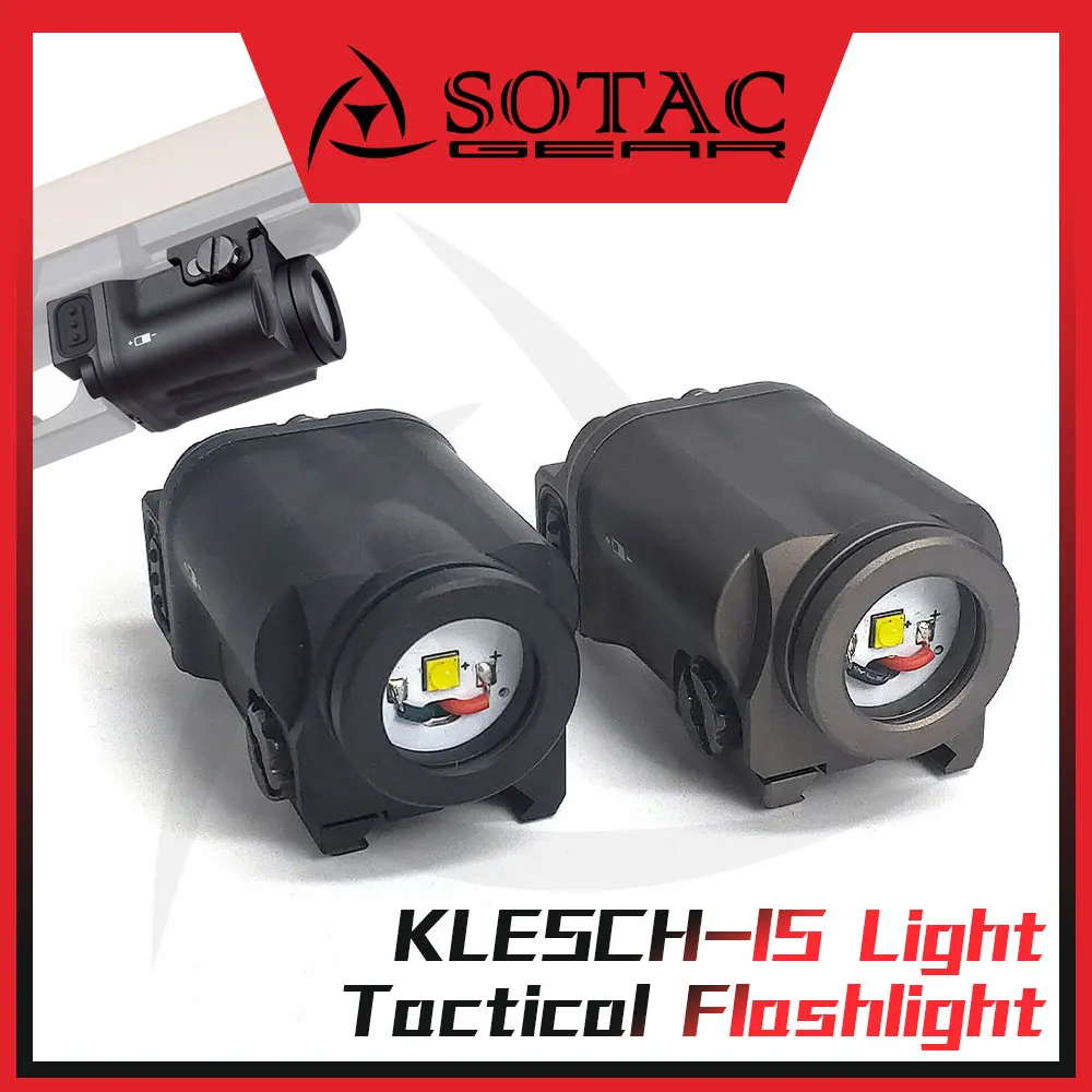 Linterna táctica SOTAC KLESCH-1S, luz de arma para riel Picatinny
