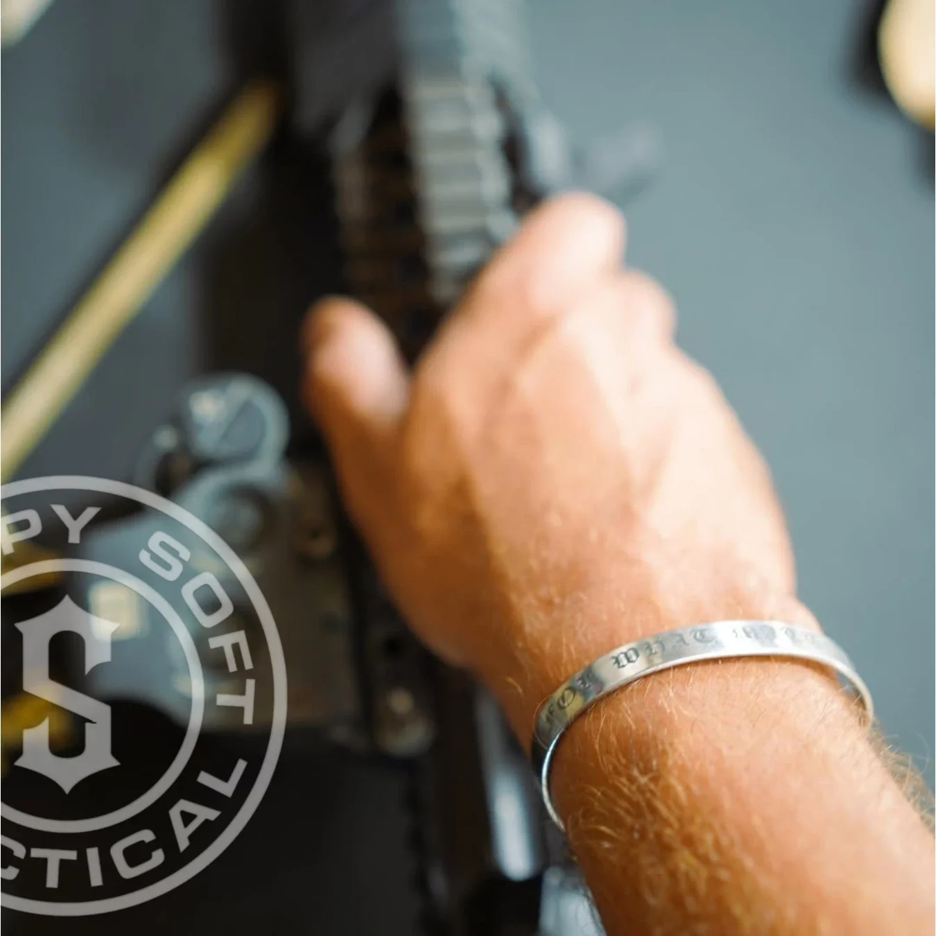 Pulsera táctica identificación campo de tiro acero inoxidable - imagen 5