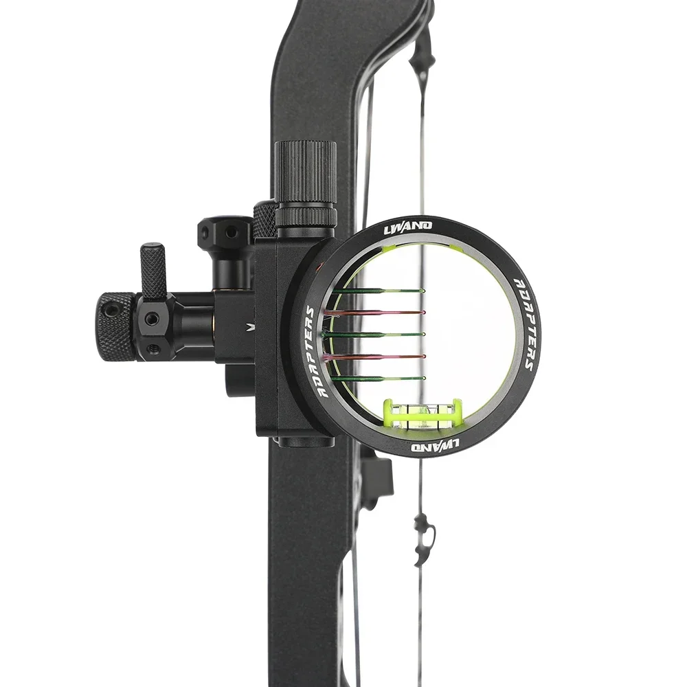 Mira de arco con fibra óptica ajustable para arco compuesto y caza - imagen 2