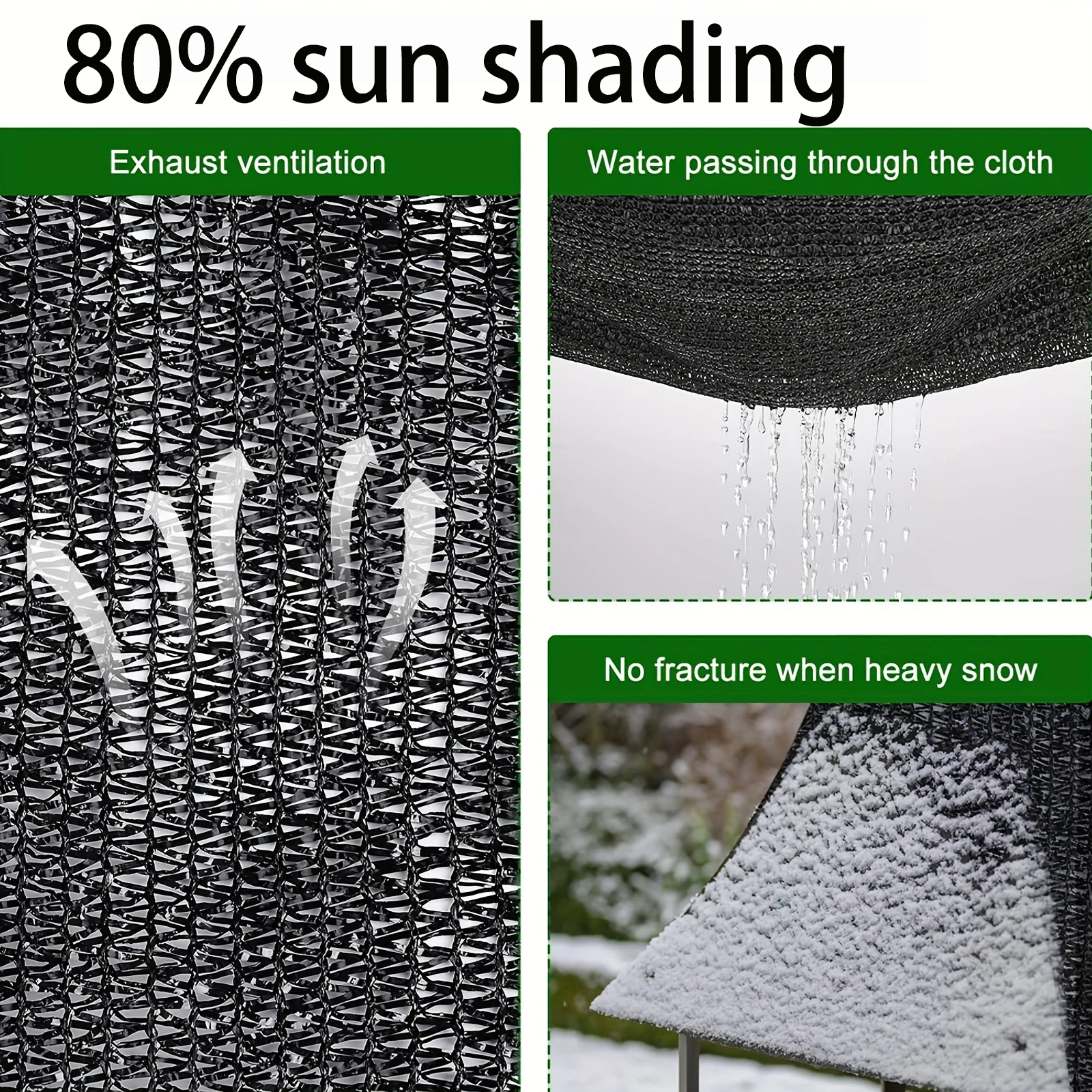 Tela de sombra UV para exteriores e invernadero - vela parasol - imagen 4