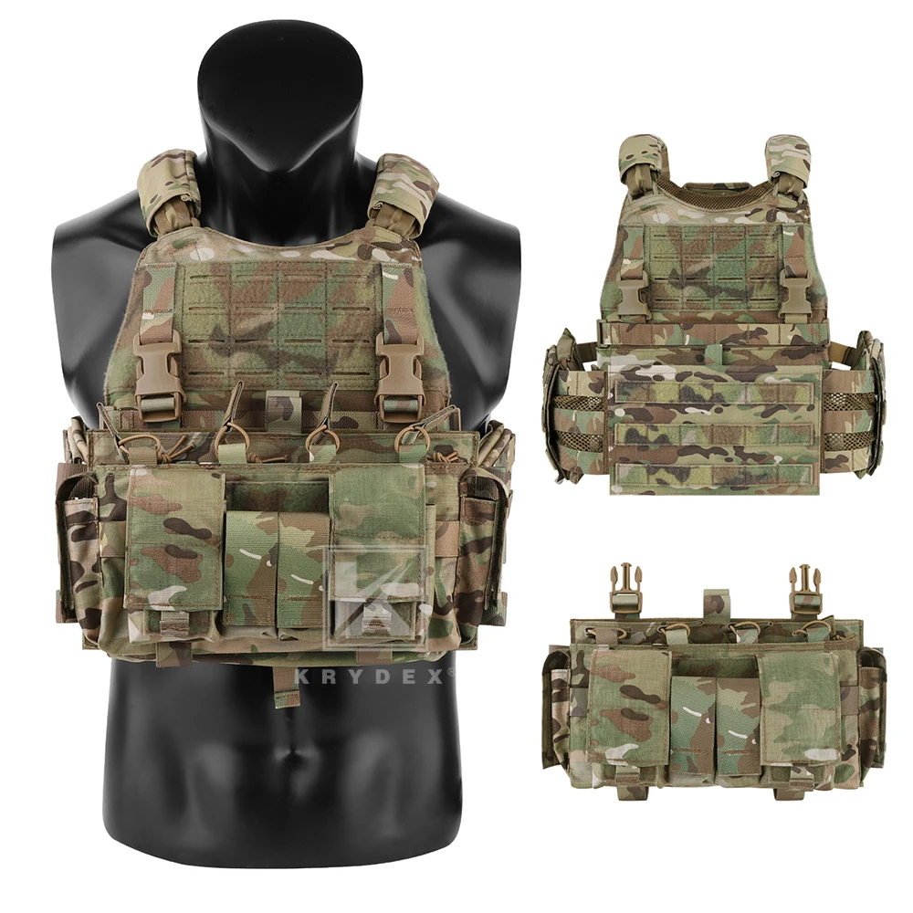 KRYDEX portaplacas SCARAB táctico MOLLE con bolsa para cargadores - imagen 2