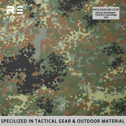 Tela táctica NYCO ripstop Flectarn camuflaje alemán para uniformes