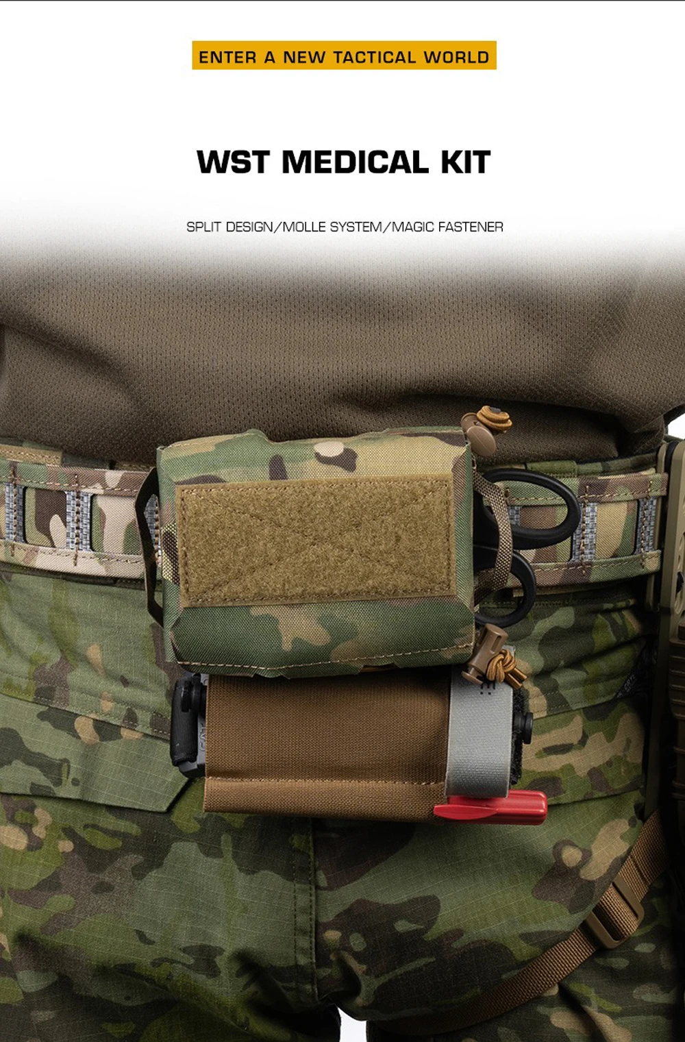Bolsa táctica MOLLE compacta para botiquín