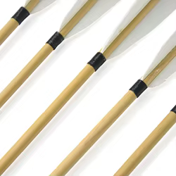 Flechas de madera 31 pulgadas para arco tradicional OD 8mm con pluma