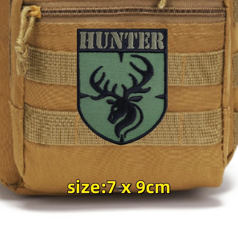 Parche velcro táctico bordado ciervo Hunter - imagen 3