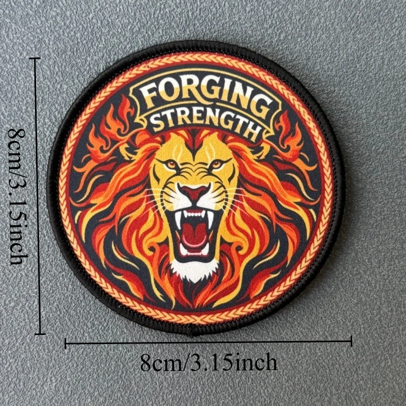Parche táctico león moral, gancho y bucle para ropa o mochila - imagen 4