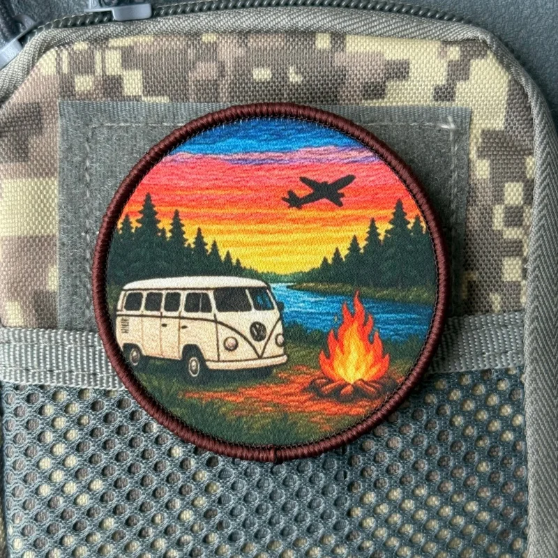 Parche táctico velcro atardecer para solatillo de camping - imagen 4