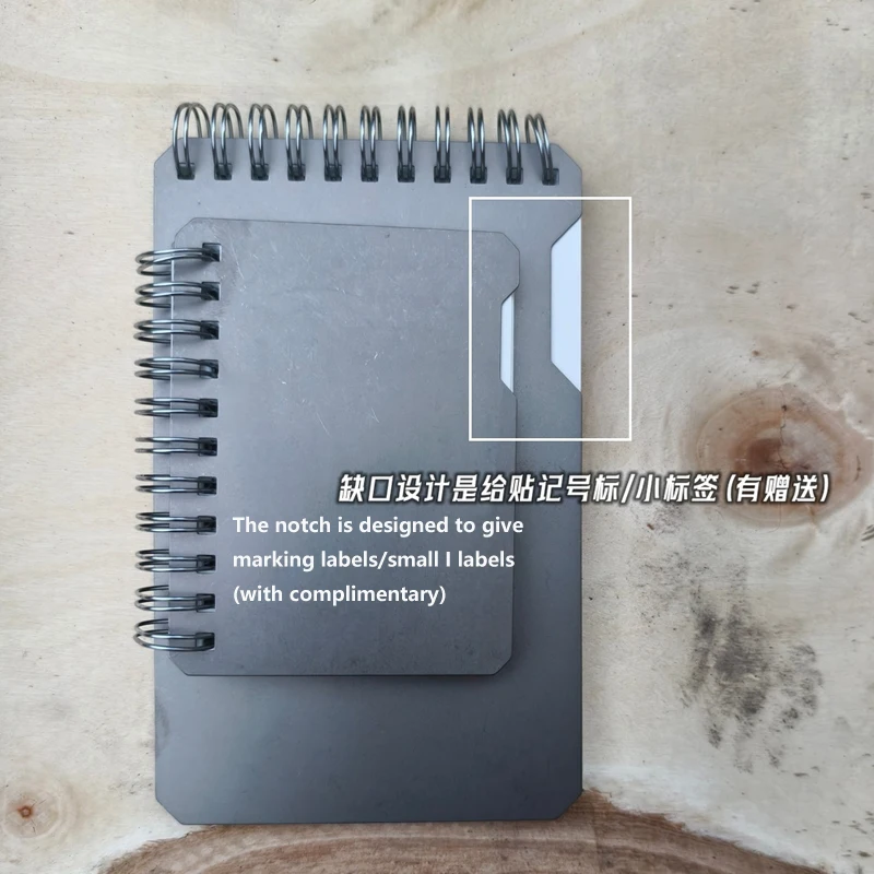 Libreta EDC táctica aleación titanio, papel PP secado rápido - imagen 4
