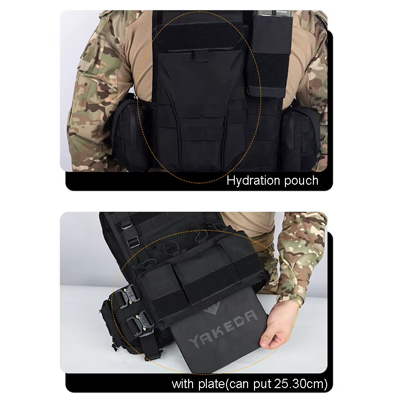 Chaleco táctico YAKEDA portaplacas camuflaje MOLLE para cargadores - imagen 3