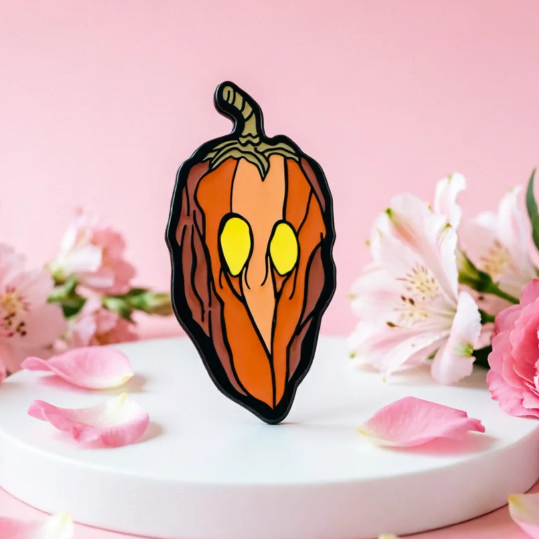 Pin esmaltado de calabaza fantasma de Halloween, estilo gótico - imagen 3
