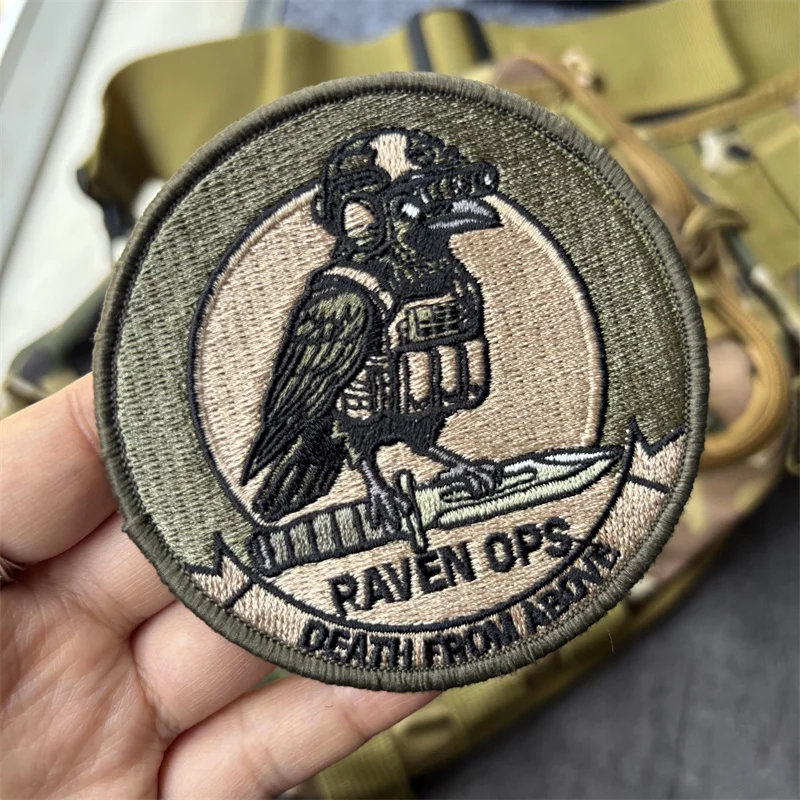 Parche táctico bordado RAVEN OPS Death From – con gancho y bucle - imagen 4
