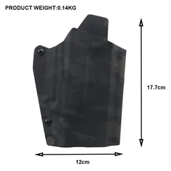 Funda Kydex para Glock 17/19/19X/45 compatible con X400 y QLS