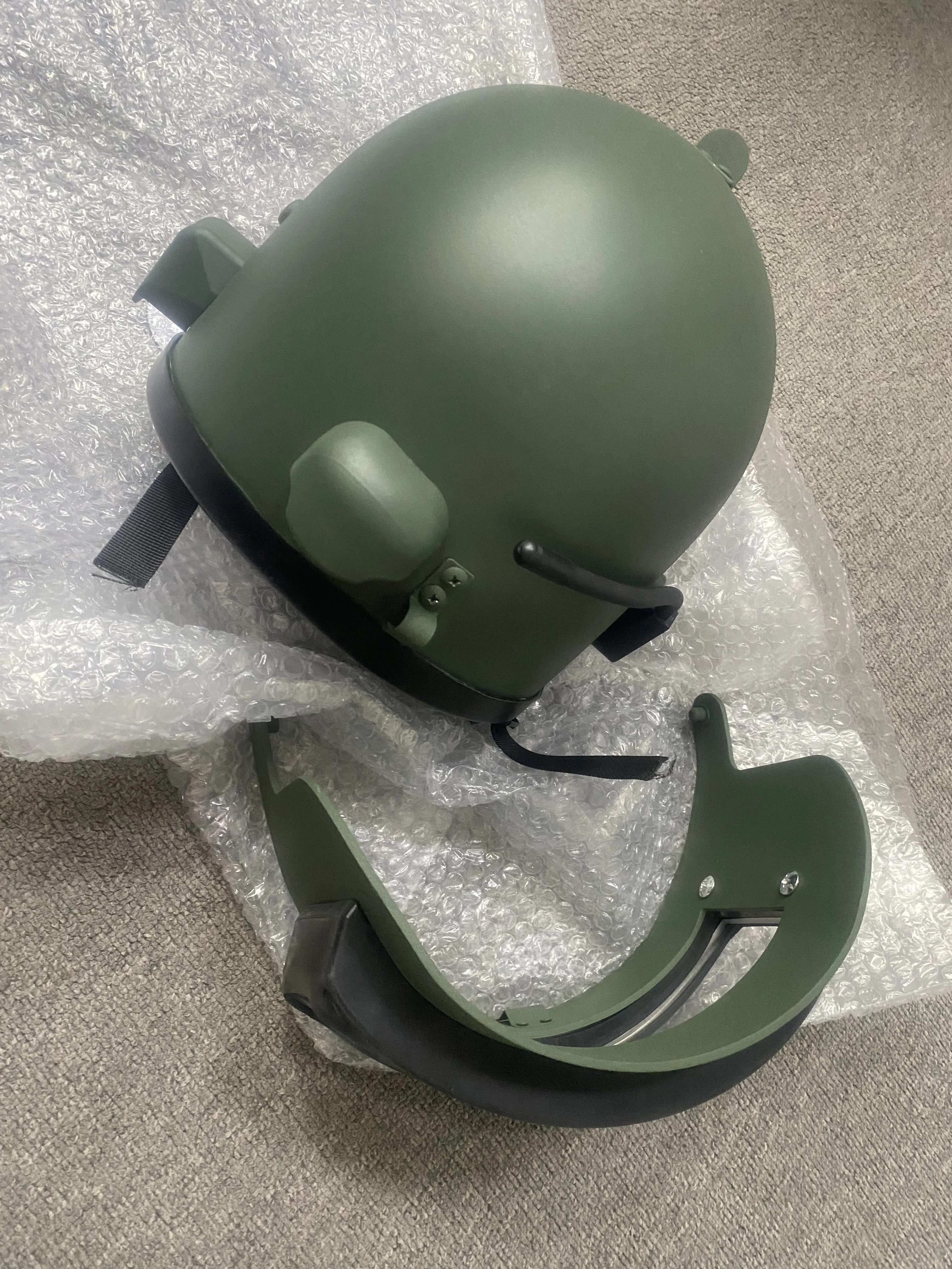Casco puesto en entorno de entrenamiento